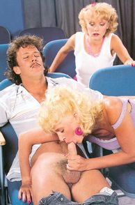 Eighties Blonde Sucking His Cock