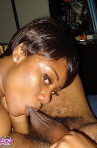 Ebony Lady Sucking On His Balls